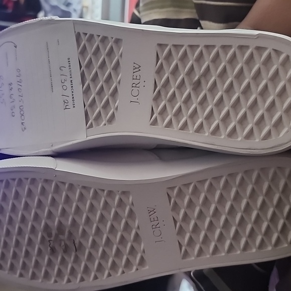 J.Crew Men Canvas Lace Up White Sneaker - Picture 2 of 6